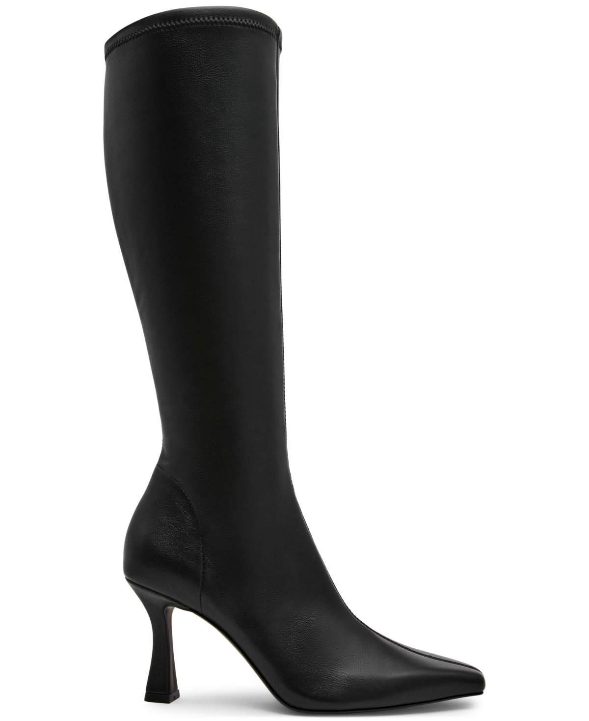 Steve Madden Womens Flute Knee High Dress Boots Regular Wide Calf In Black