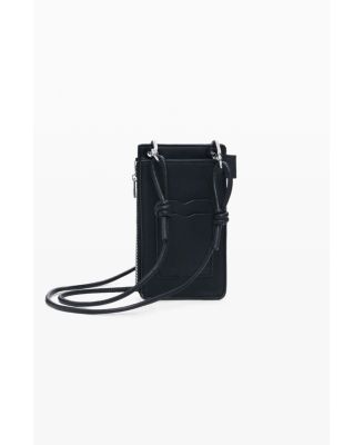 Women's Mobile holder leather-effect logo