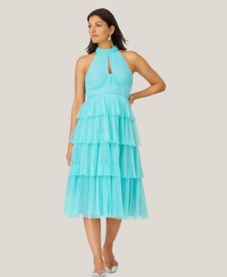 Women's Halter Tiered Midi Dress