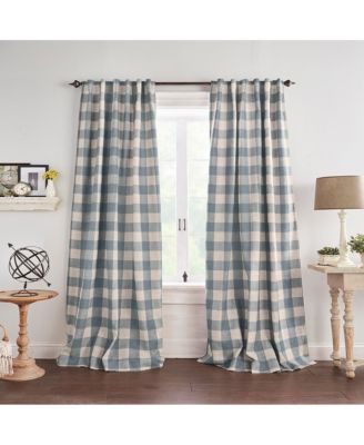 Grainger Buffalo Check Blackout Rod Pocket/Back Tab Curtain Panel