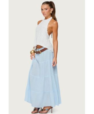 Women's Kaila Cotton Tiered Maxi Skirt