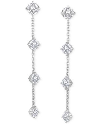 Lab Grown Diamond Dangle Drop Earrings (2-3/4 ct. t.w.) in 14k White Gold