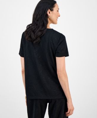 Women's Textured Knit Cutout Top, Exclusively at Macy's