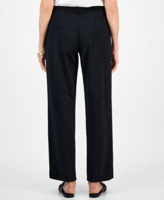 Women's Textured Knit Pull-On Pants, Exclusively at Macy's