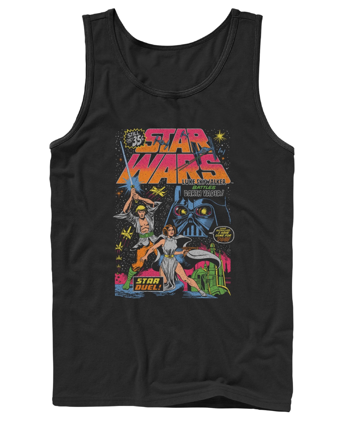 Men's Star Dual Tank Top - Black