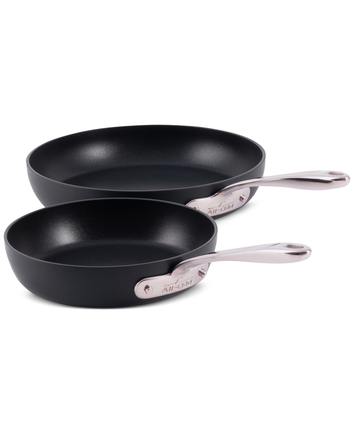 All-clad Ha1 Expert Cookware Nonstick 8" & 10" Frypan Set In Black