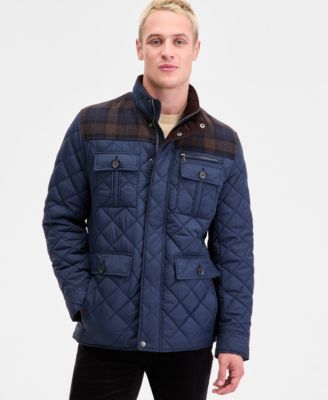 Men's Mixed Media Quilted Jacket