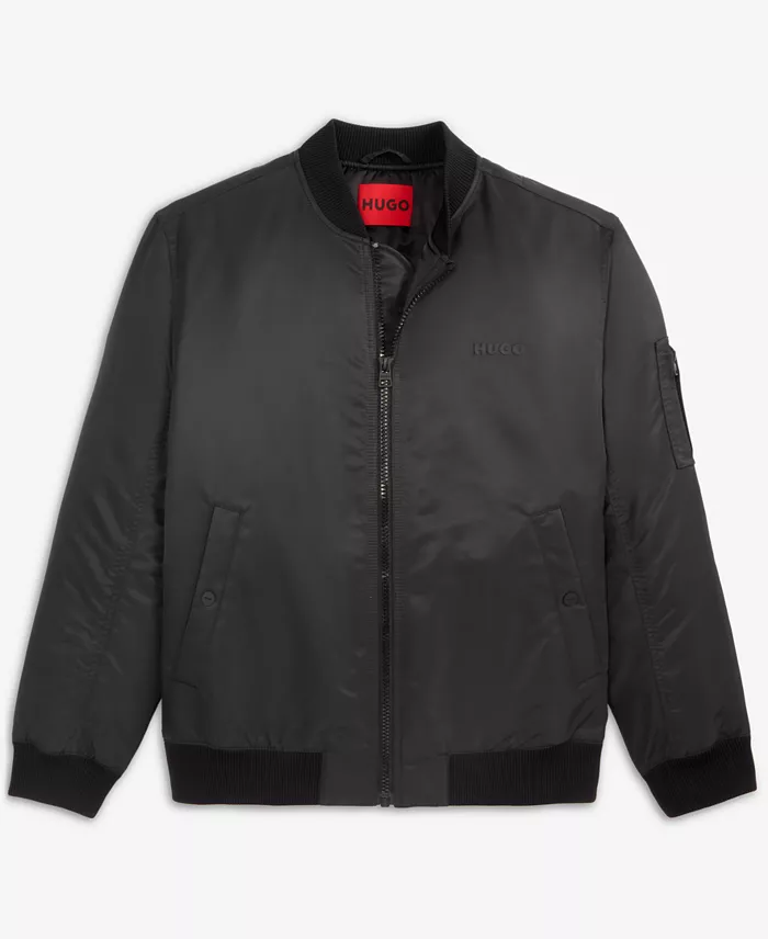 Men's Baken2435 Slim-Fit Satin Bomber Jacket - thumbnail 7