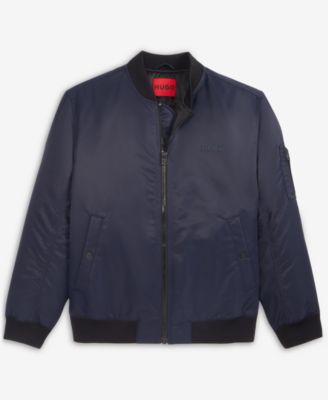 Men's Baken2435 Slim-Fit Satin Bomber Jacket