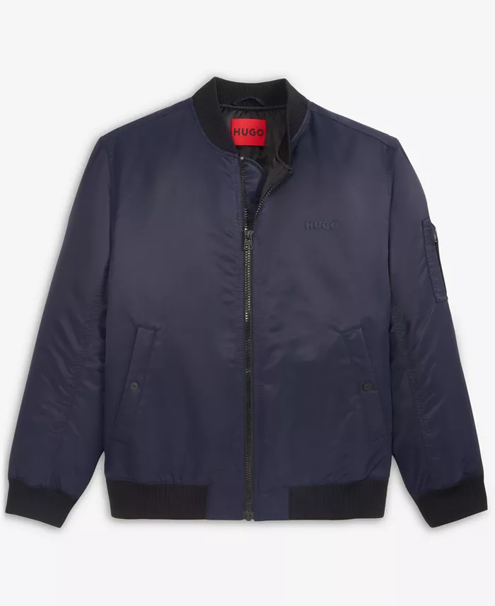 Men's Baken2435 Slim-Fit Satin Bomber Jacket - thumbnail 3