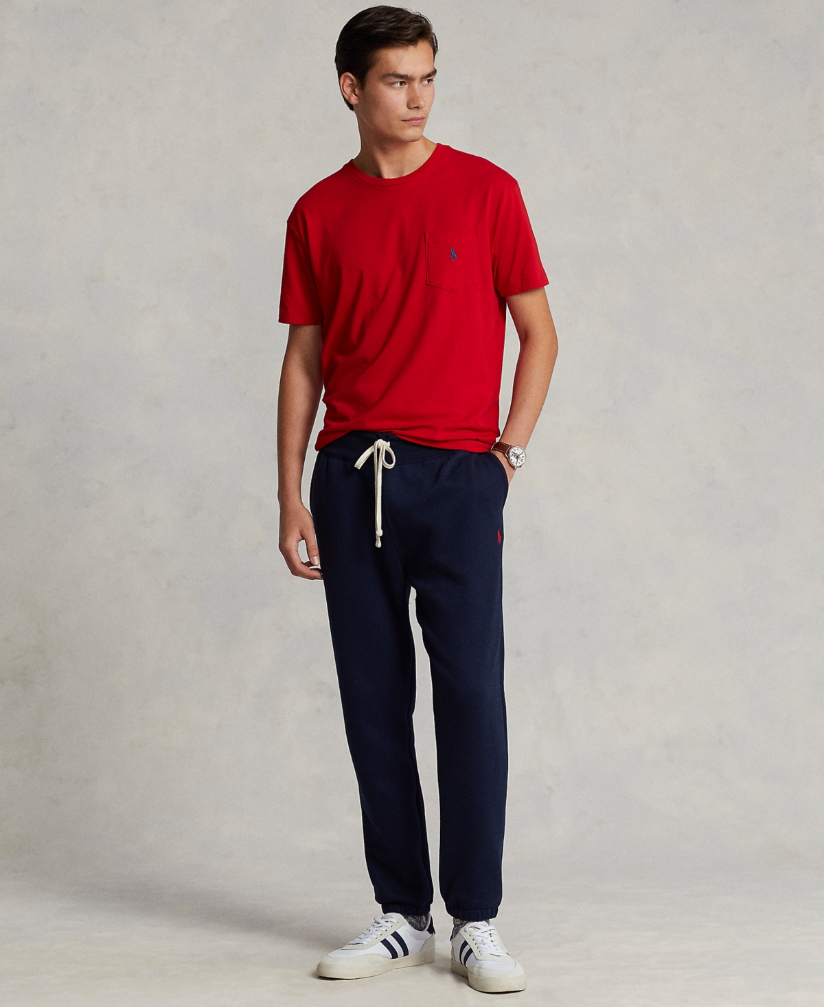 Polo Ralph Lauren Men's Classic Fit Crew Neck Pocket T-shirt In Red