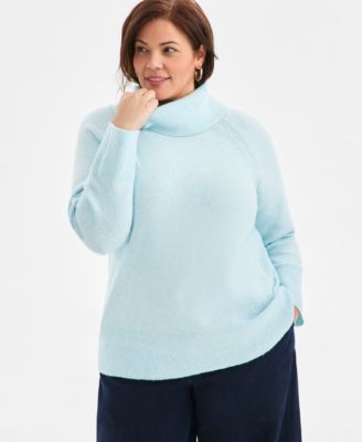 Plus Size Cozy Cowl-Neck Long-Sleeve Sweater, Macy's Exclusive 