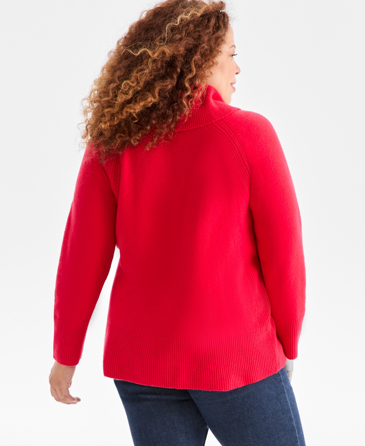 Style & Co Plus Size Cozy Cowl-Neck Long-Sleeve Sweater, Macy's Exclusive