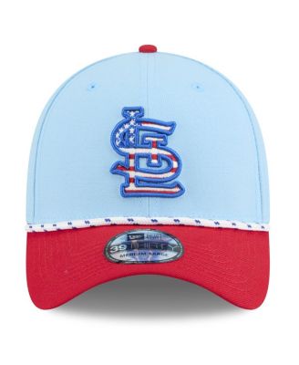 Men's Light Blue/Red St. Louis Cardinals 2025 Fourth of July 39THIRTY Flex Hat