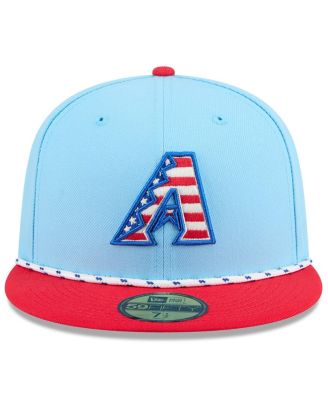 Men's Light Blue/Red Arizona Diamondbacks 2025 Fourth of July 59FIFTY Fitted Hat