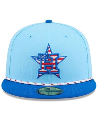 Men's Light Blue/Blue Houston Astros 2025 Fourth of July 59FIFTY Fitted Hat