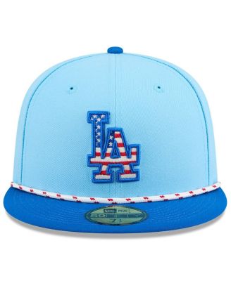 Men's Light Blue/Blue Los Angeles Dodgers 2025 Fourth of July 59FIFTY Fitted Hat