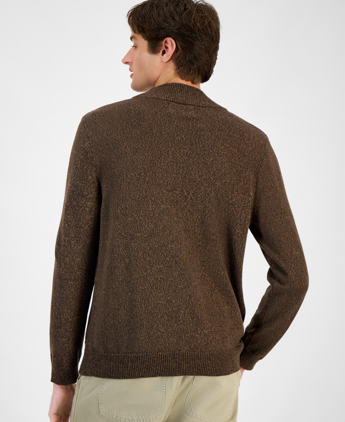 Sun + Stone Men's Shawl-collar Sweater, Macy's Exclusive In Brown