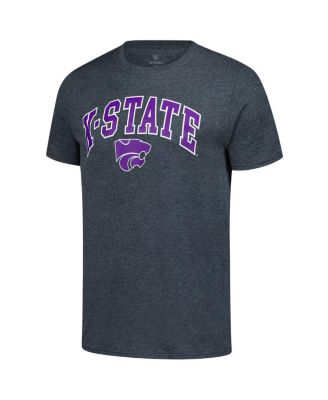 Men's Heather Charcoal Kansas State Wildcats Basic Arch T-Shirt
