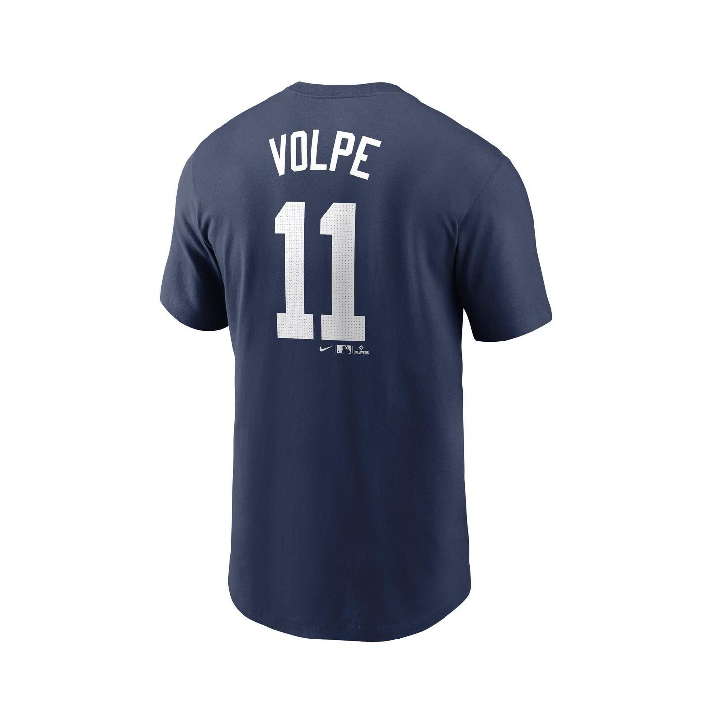 Мужская футболка Nike Anthony Volpe Navy New York Yankees Fuse Name & Number — фото 3