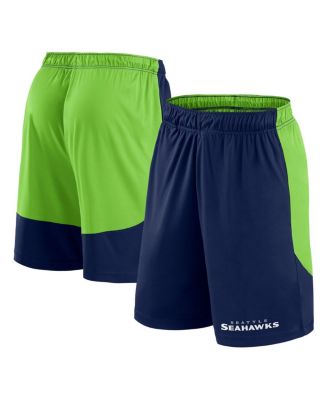 Fanatics - Men's College Navy/Neon Green Seattle Seahawks Launch Shorts