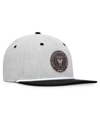 Men's Heather Gray Inter Miami CF Chip Golfer Snapback Hat