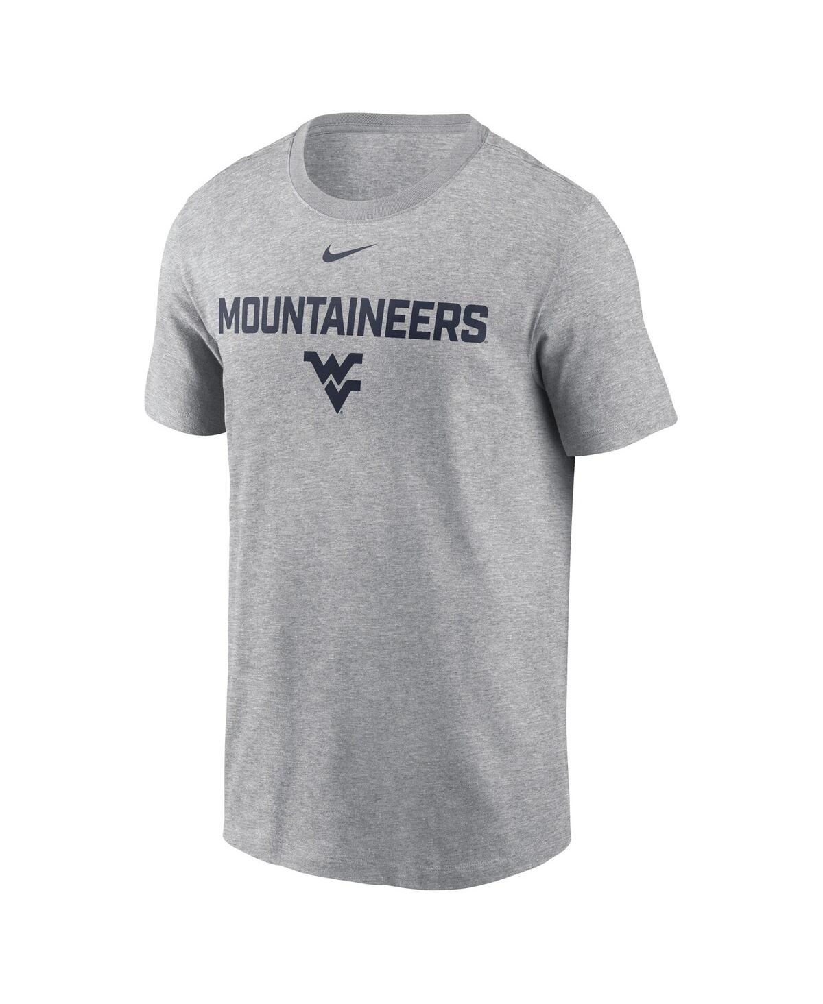 Nike Men's Heather Gray West Virginia Mountaineers Campus 2-hit T-shirt In Gray