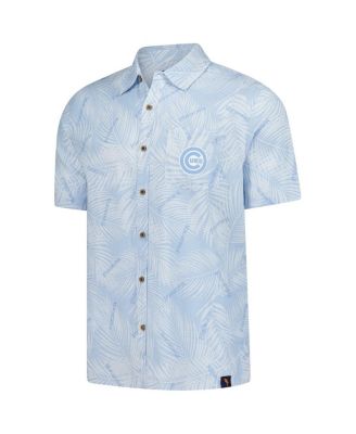 Men's Blue Chicago Cubs Linen Party Button-Up Shirt