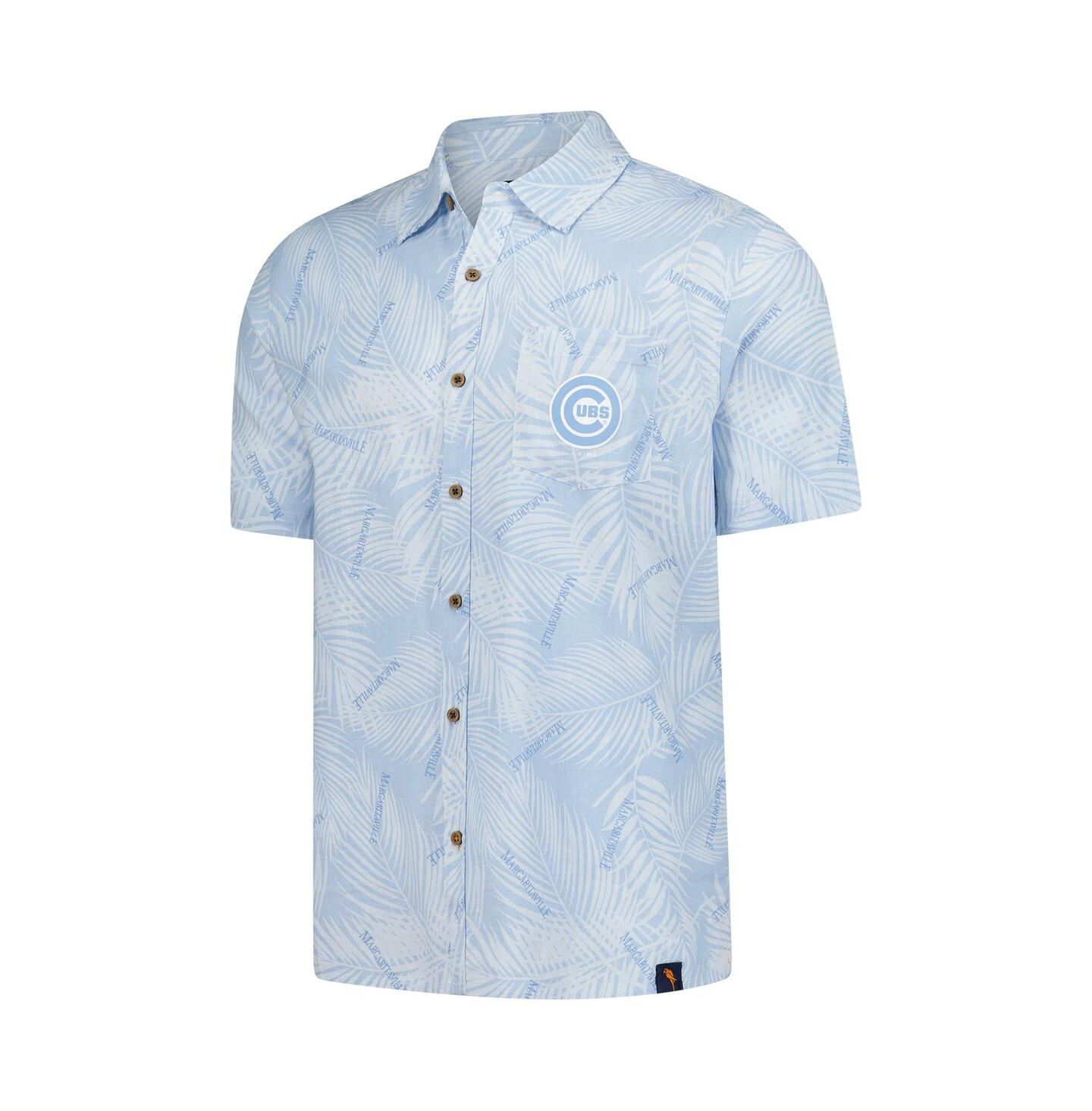 Мужская рубашка Margaritaville Blue Chicago Cubs Linen Party Button-Up — фото 3