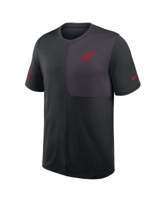Men's Black Arizona Cardinals Sideline UV Performance Coach T-Shirt
