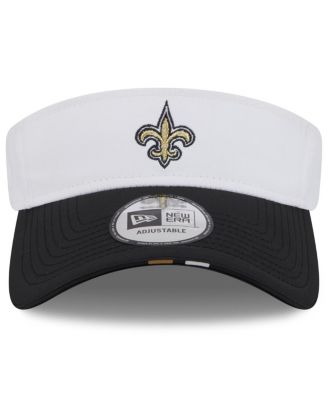 Men's White/Black New Orleans Saints 2025 NFL Training Camp Adjustable Visor Hat