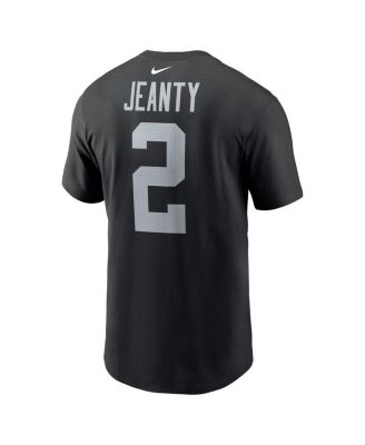 Men's Ashton Jeanty Black Las Vegas Raiders 2025 NFL Draft First Round Pick Name Number T-Shirt