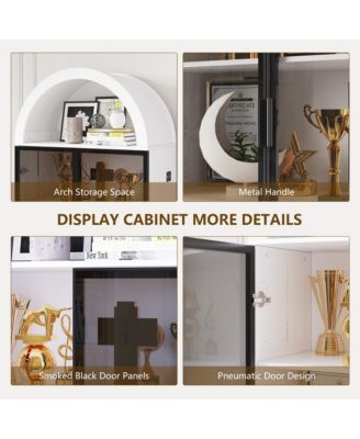 76" 8-Tier Display Cabinet with 3-Color Motion LED