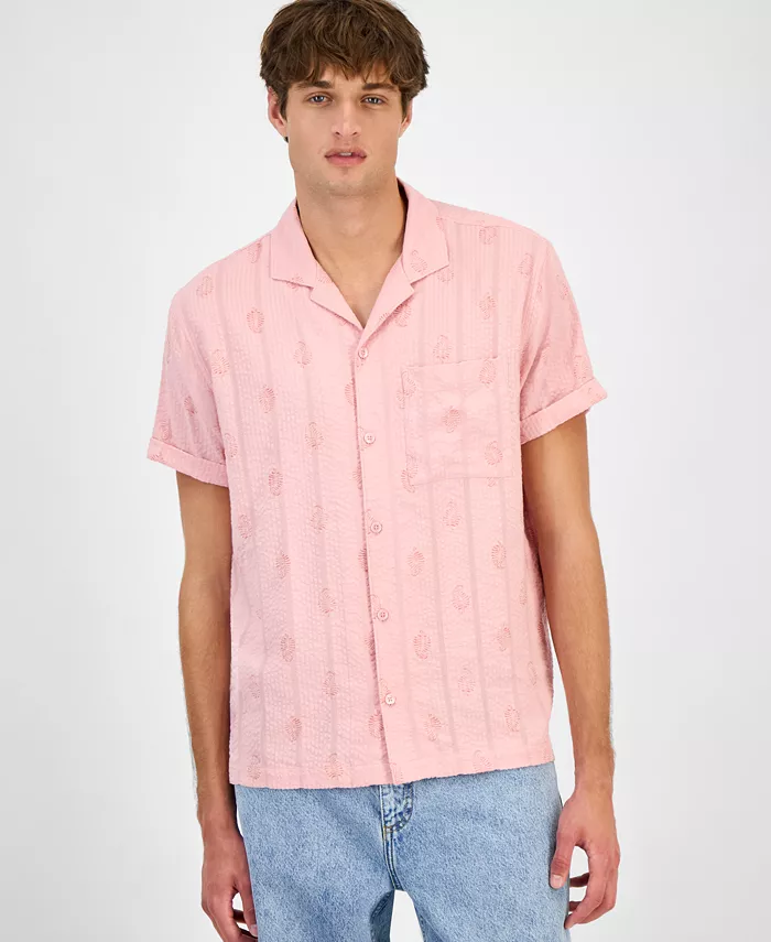 Men's Seersucker Camp Shirt