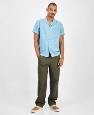 Men's Eyelet Camp Shirt, Macy's Exclusive