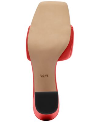 Holly Block-Heel Leather Square-Toe Sandals