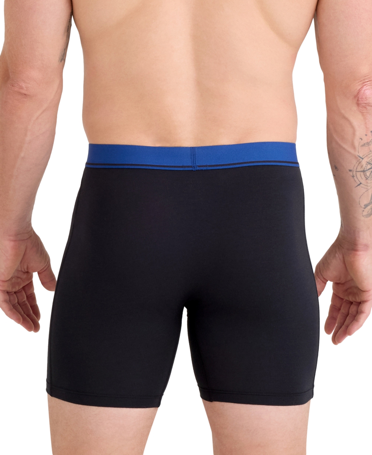 Saxx Men's 3pk. Essential Cotton Logo Boxer Briefs In Black