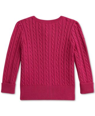 Baby Girls Cable-Knit Cotton Cardigan