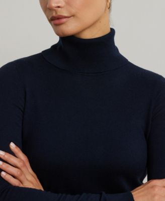 Women's Silk-Blend Turtleneck Sweater