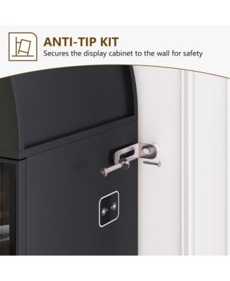 76" 8-Tier Display Cabinet with 3-Color Motion LED