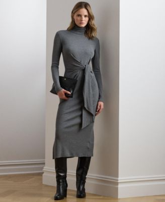 Lauren Ralph Lauren - Women's Tie-Front Turtleneck Dress