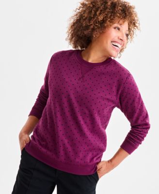 Style & Co - Women's Fleece Dot Sweatshirt