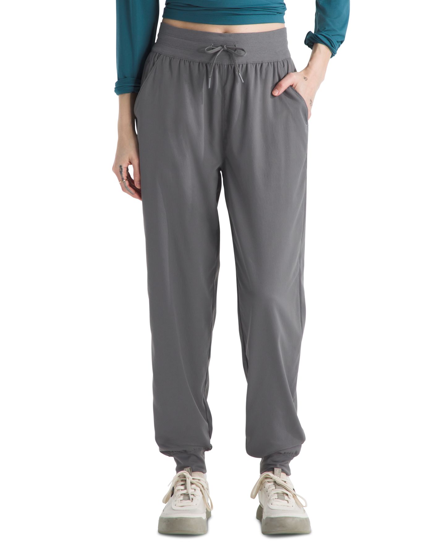 Женские брюки The North Face Aphrodite Arise Jogger, цвет: Дымчатый жемчужный — фото 1