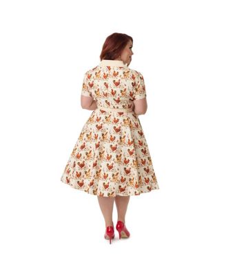 Plus Size 1950s Collared Shirt Dress