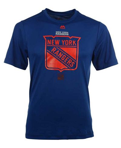 Majestic Men's New York Rangers Solid Win Synthetic T-Shirt