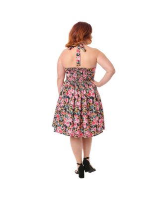 Plus Size Sweetheart Halter Flare Dress