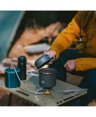 4 in 1 Premium Camping Cookware Set – Lightweight Aluminum Pots with Multi-Use Lids,Upgraded Handle,Compact&Space-Saving,Only 1.32lbs