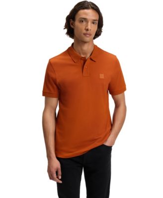 Men's Stretch-Cotton Logo Patch Slim-Fit Polo Shirt