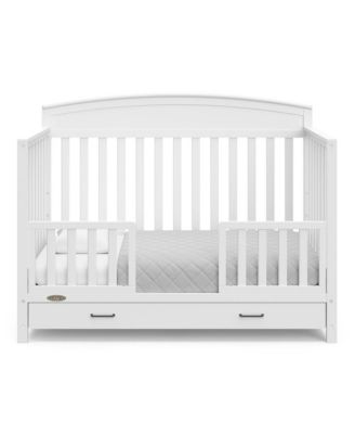 Benton 5-in-1 Convertible Crib with Drawer (White)