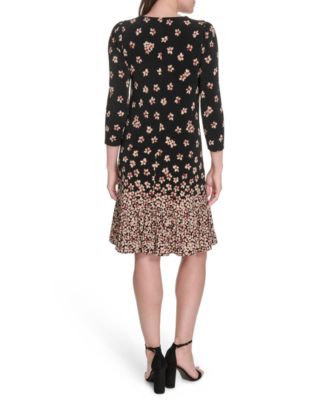 Women's Jersey Printed Ruffled Shift Dress